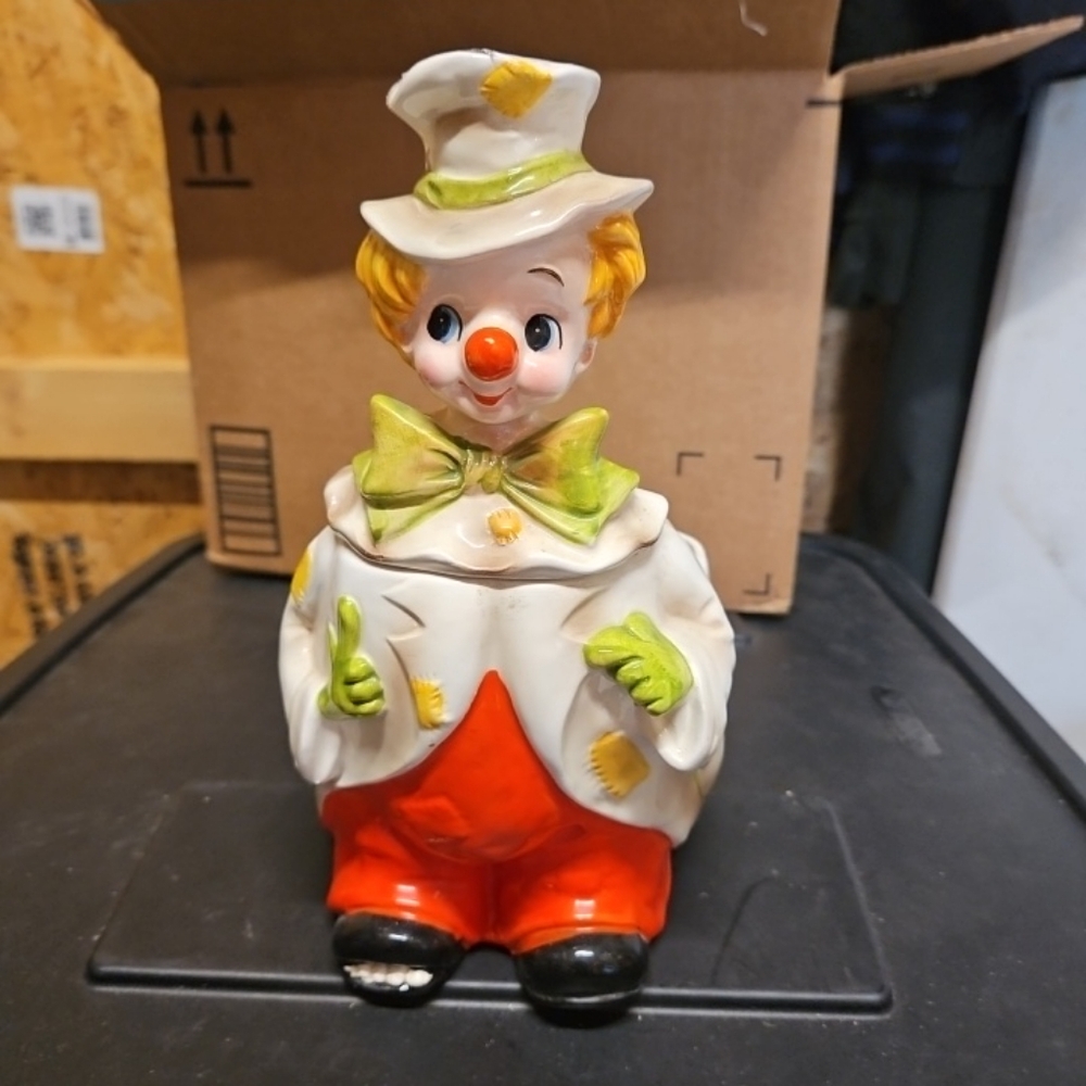 Vintage Relpo Hobo Clown Planter Japan MCM As Is